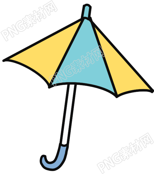 拼色雨伞素材
