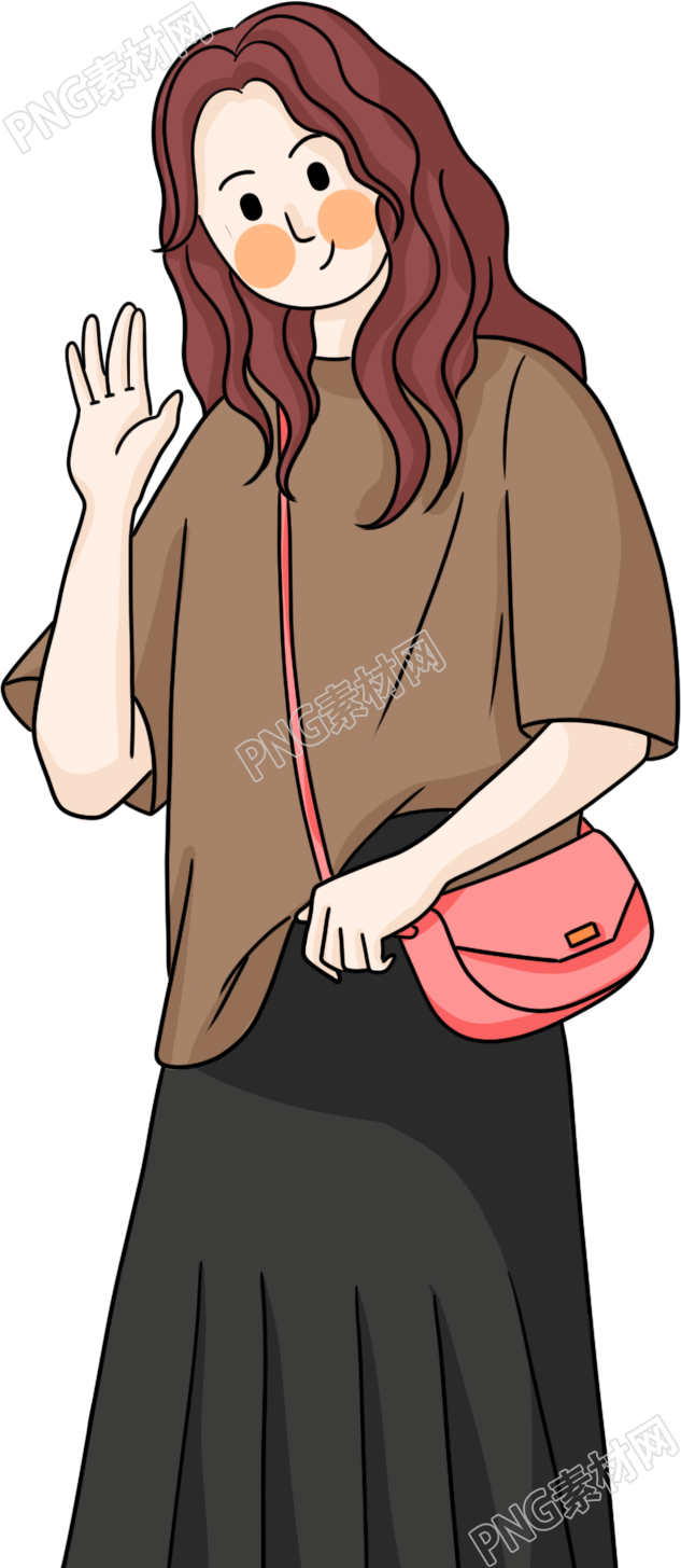 红色卷发女人