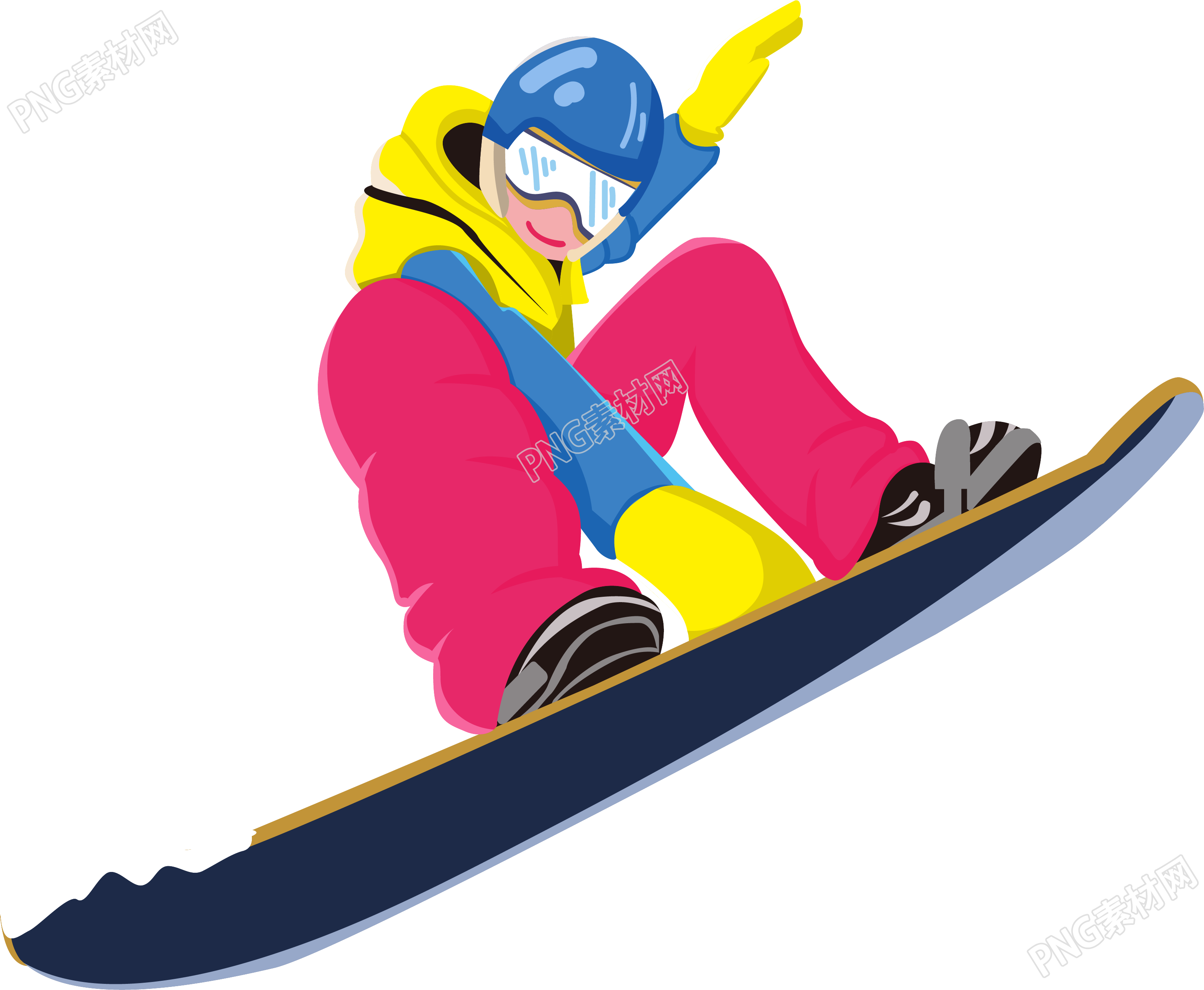 单板滑雪的任务素材