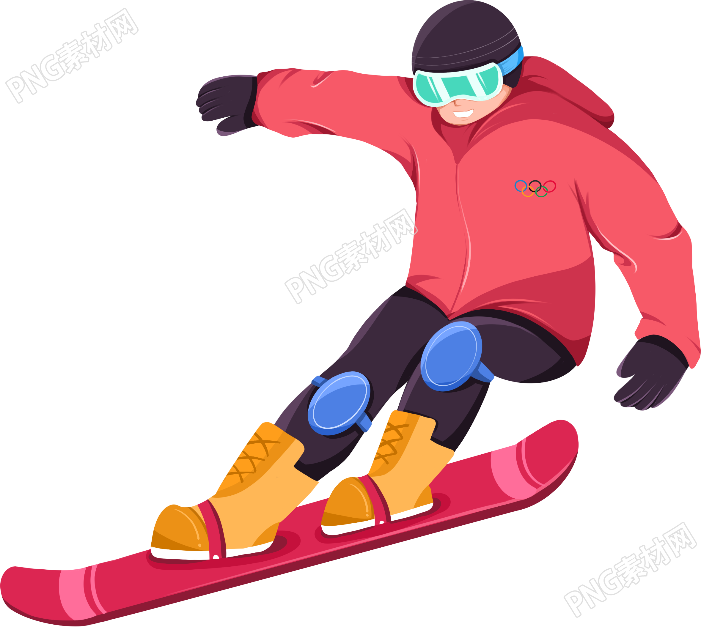 单板滑雪人物素材