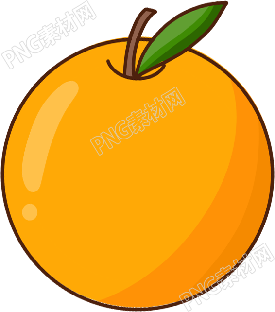 手绘水果橘子素材