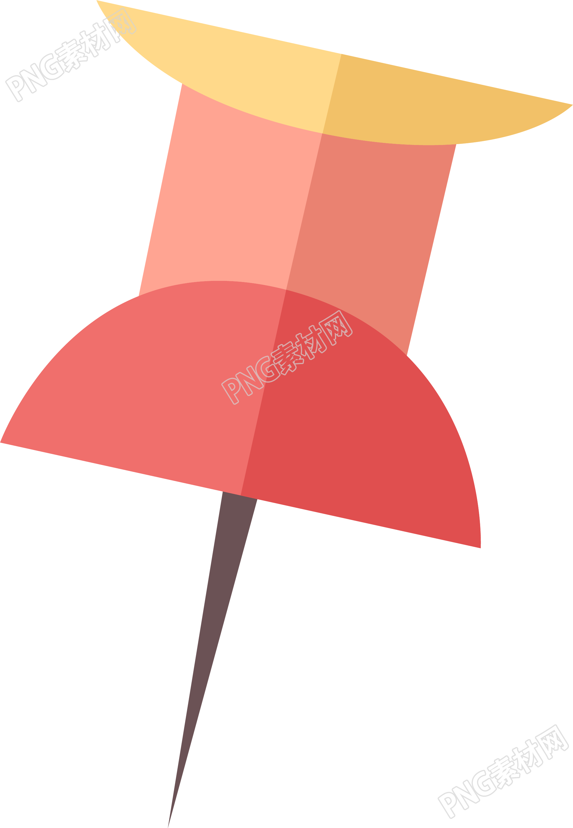 手绘办公图钉插画素材