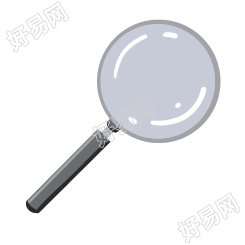 卡通手绘放大镜免抠素材