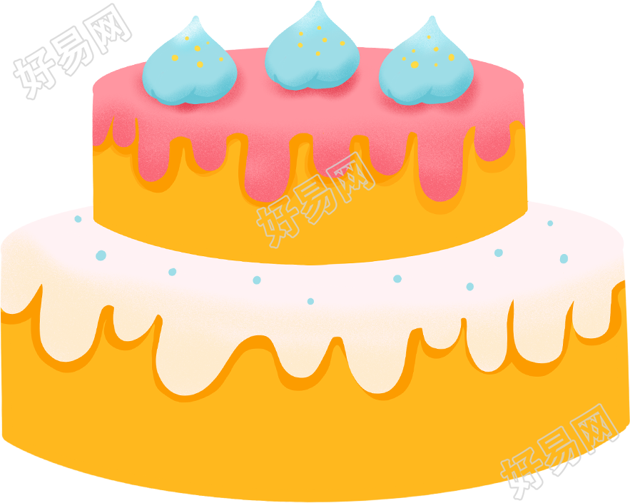 卡通美食甜点生日蛋糕素材
