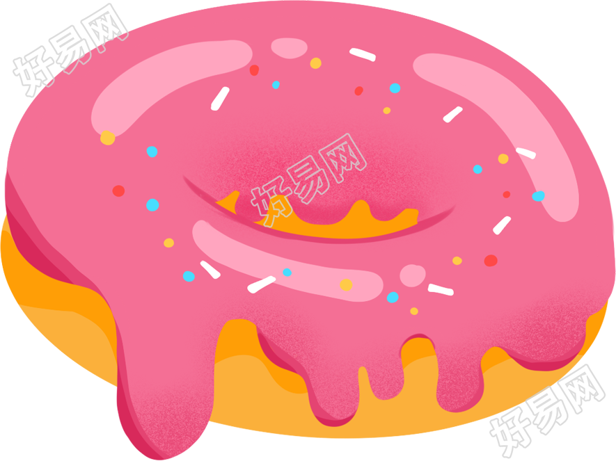 卡通美食甜甜圈甜点素材