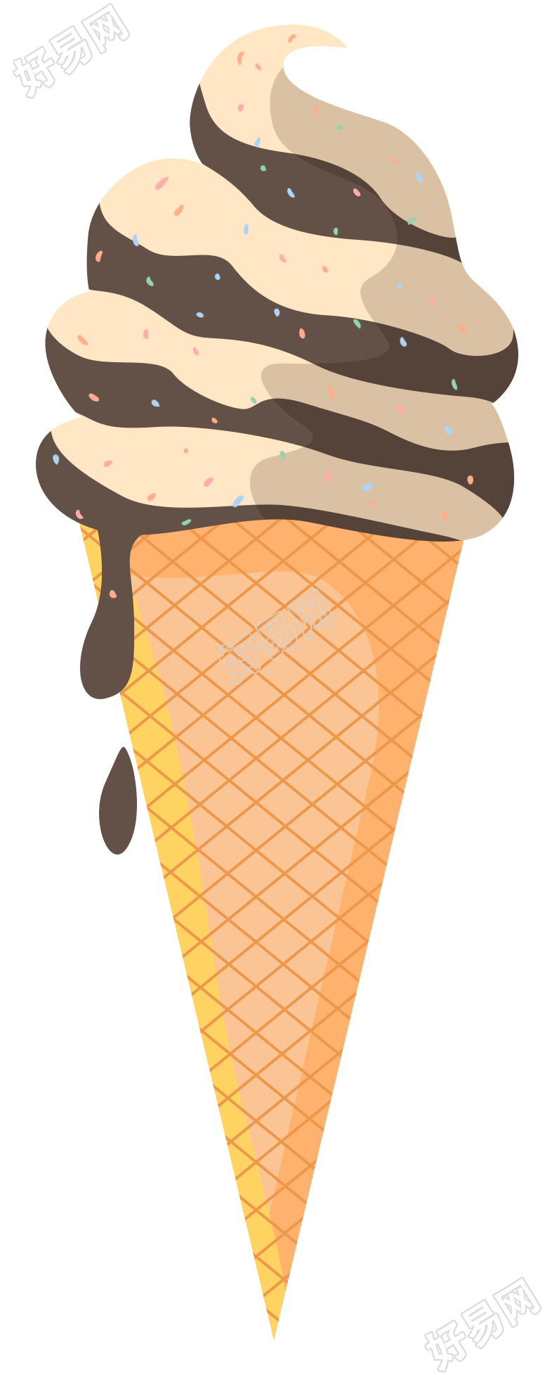 手绘夏季冰淇淋图片
