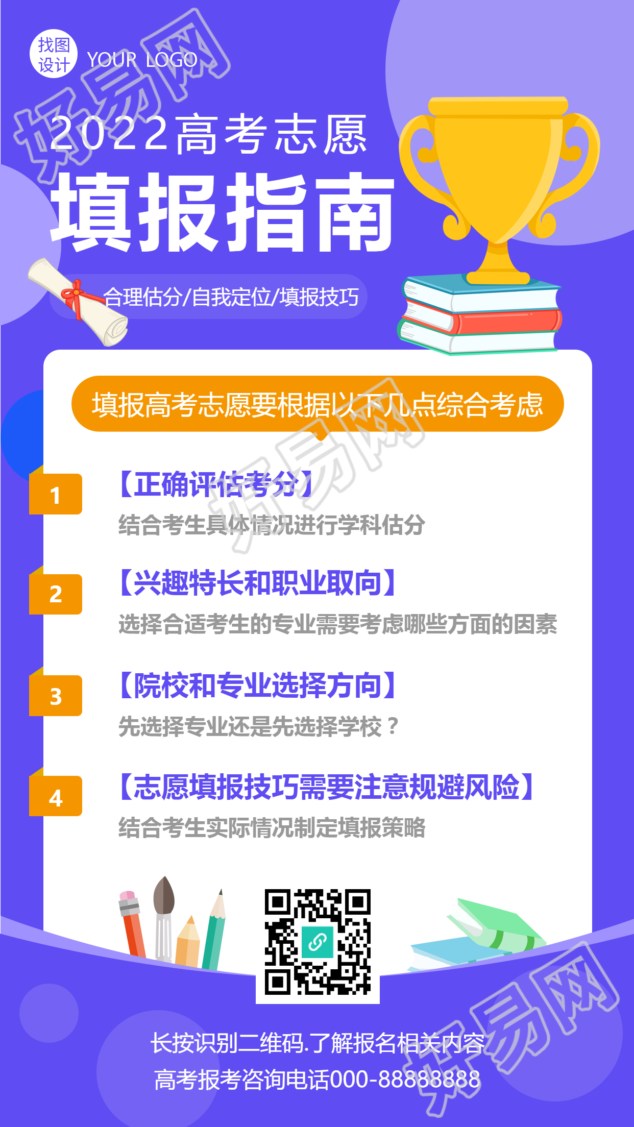 2022高考志愿填报指南手机海报