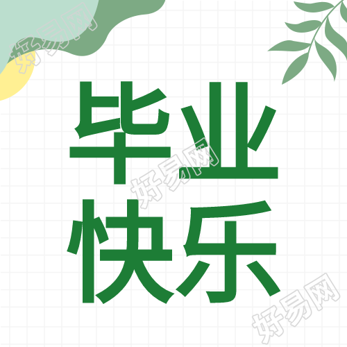 青春毕业季清新网格微信公众号封面次图