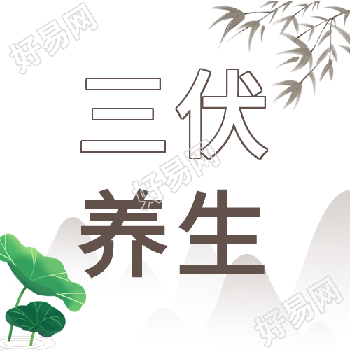 三伏天养生水墨风微信公众号封面次图