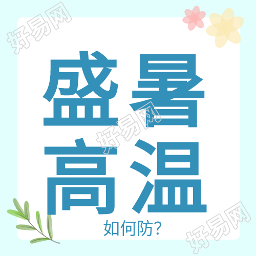 盛夏高温酷暑花朵边框次图