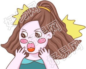 吃惊/惊讶/小女孩