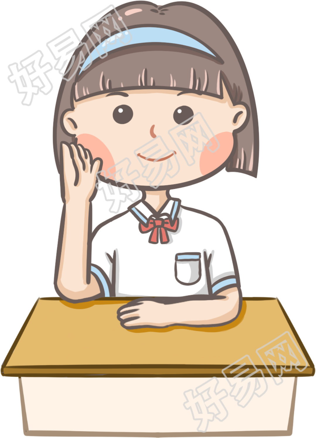 课堂/举手的小女孩