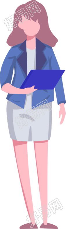 手拿笔记本的女人