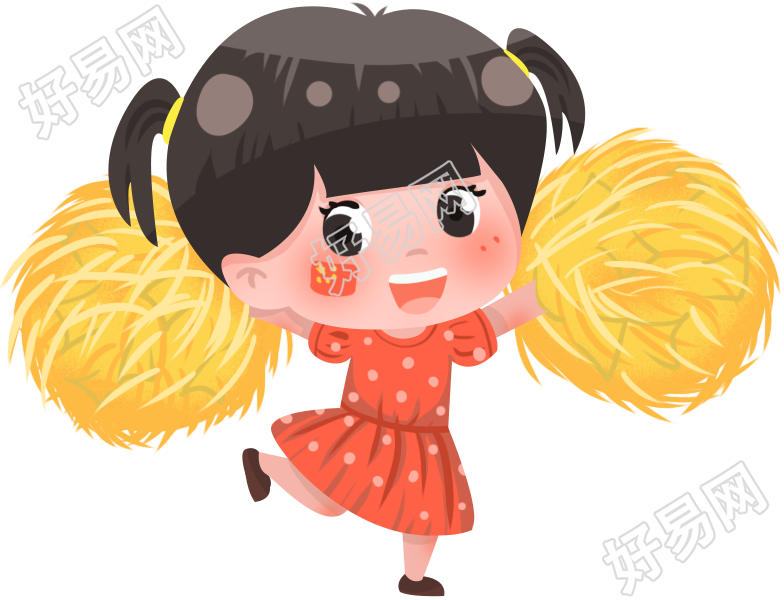 双马尾小女生狂欢庆祝