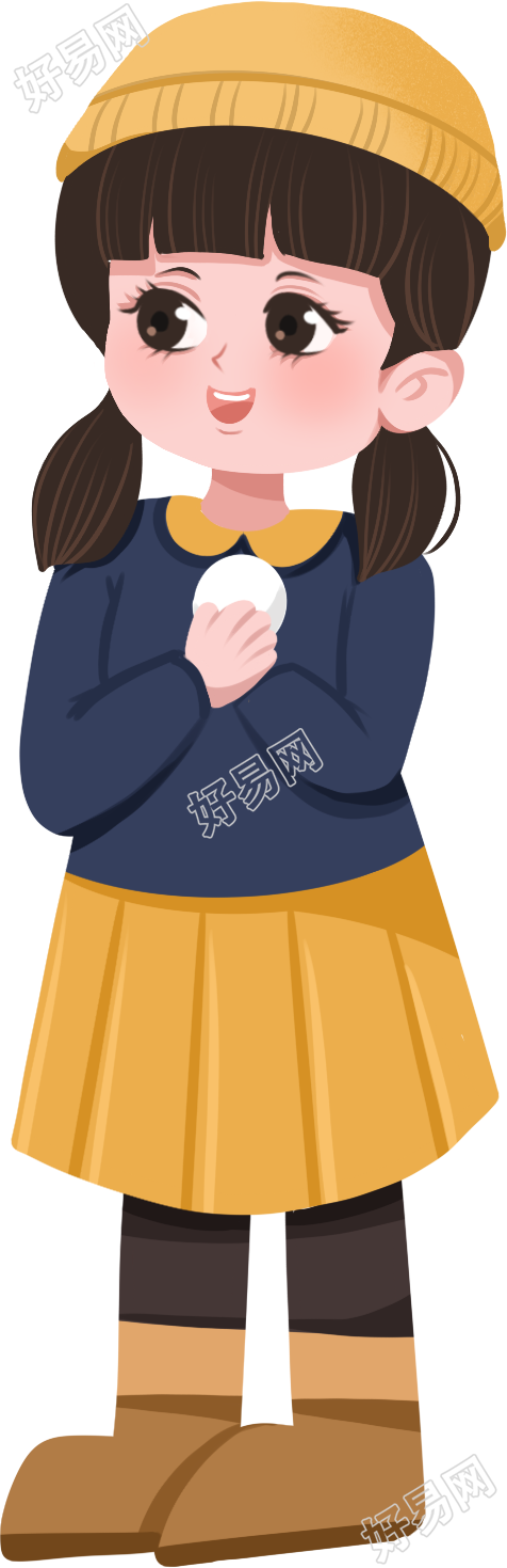 手绘可爱小女孩