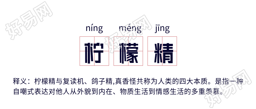 柠檬精网络热词释义田字格首图