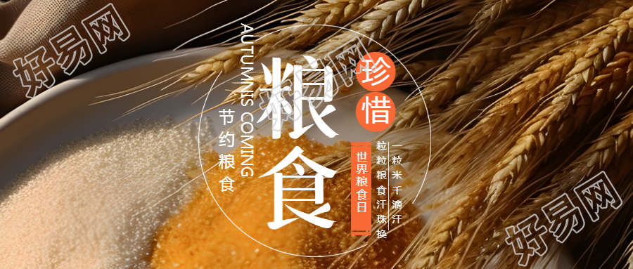 民以食为天世界粮食日宣传微信公众号首图