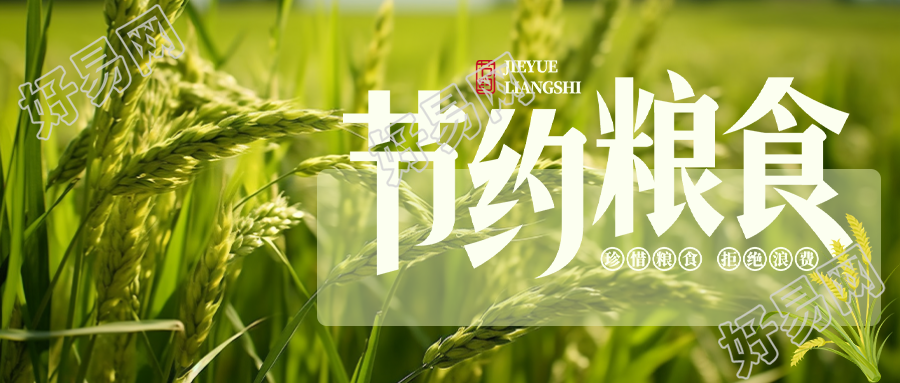 创意绿色世界粮食日抵制浪费微信公众号首图
