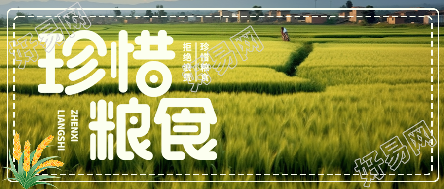 珍惜粮食从如今做起从自身做起微信公众号首图