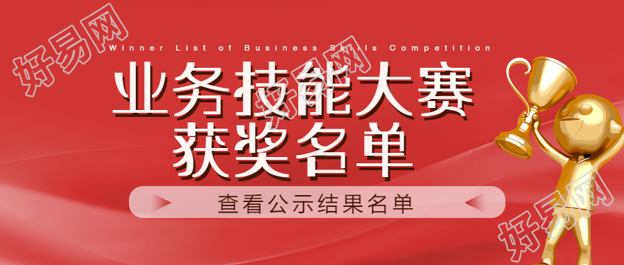 3D立体小金人业务技能大赛冠军微信公众号首图