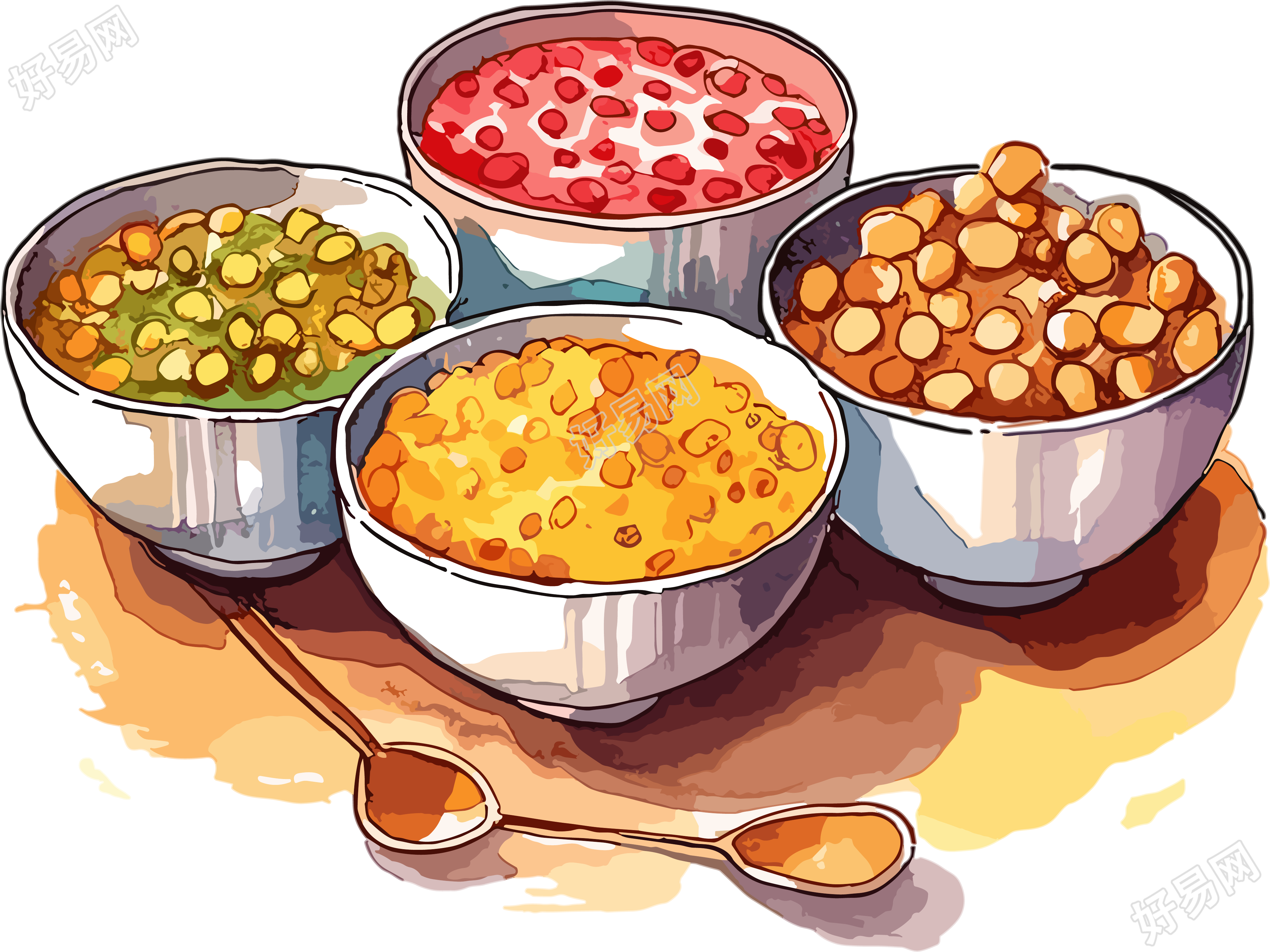 夏日营养粥高清图形素材