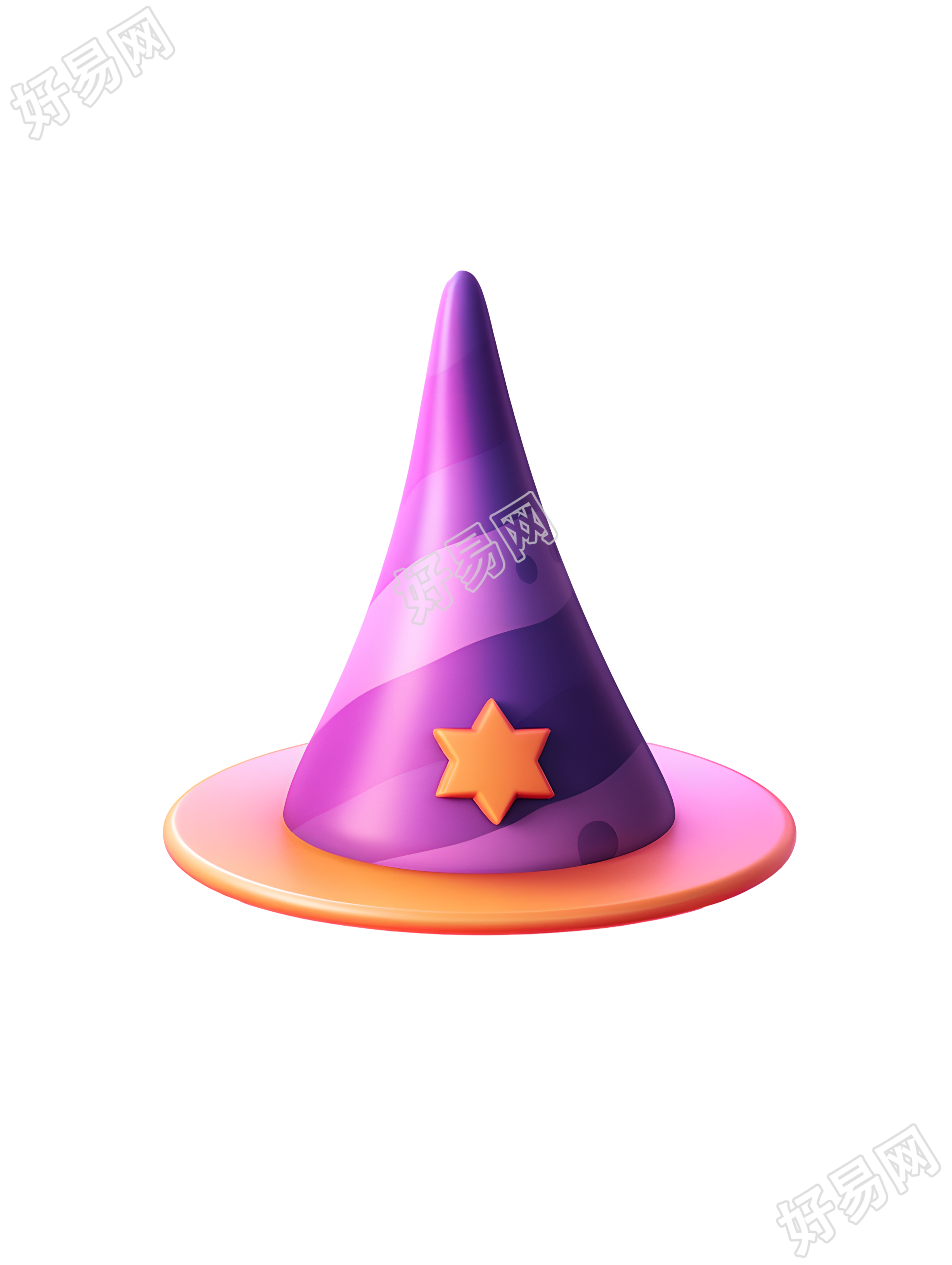 巫师帽形状的万圣节糖果PNG素材