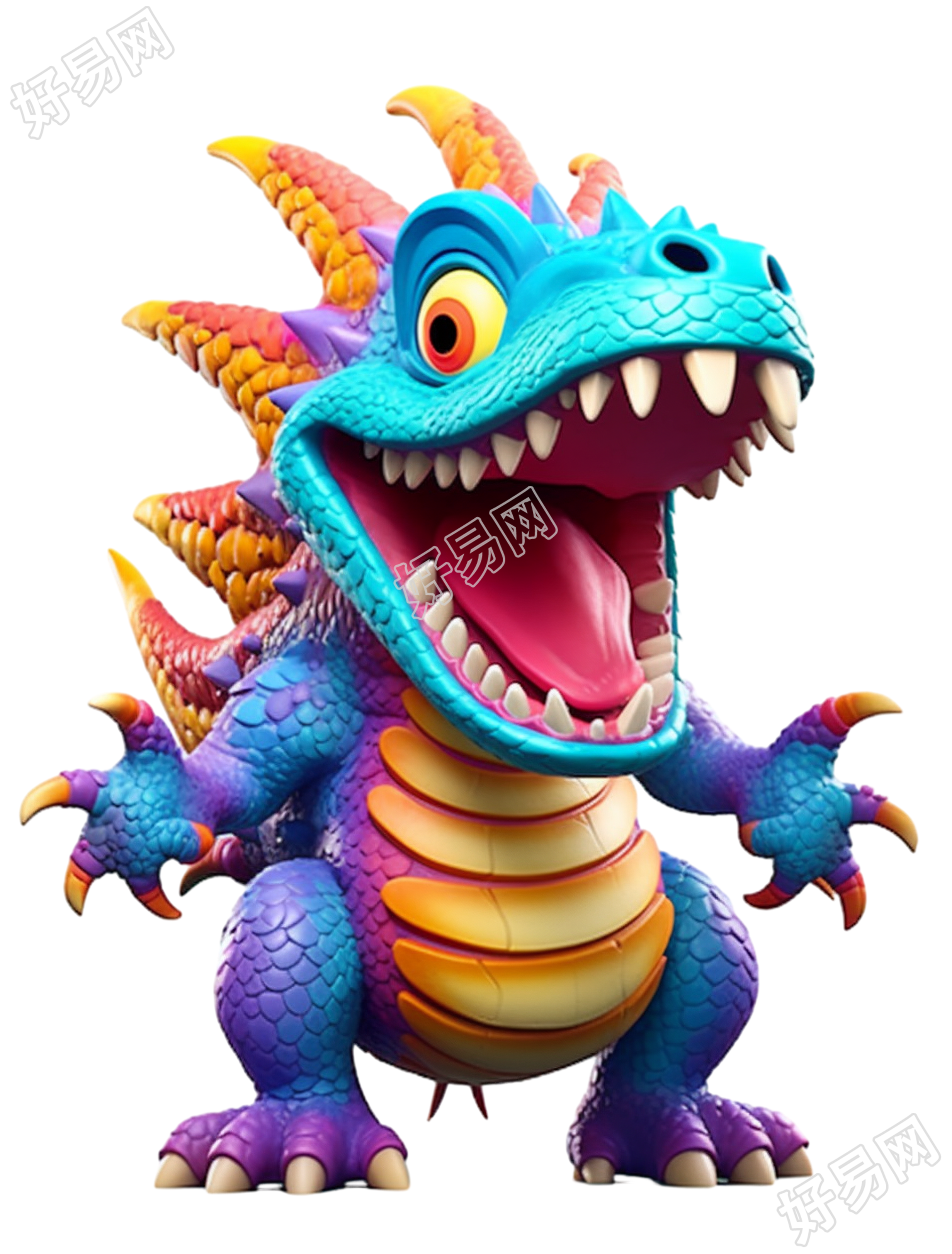巨龙玩具三维效果透明背景高清图形素材