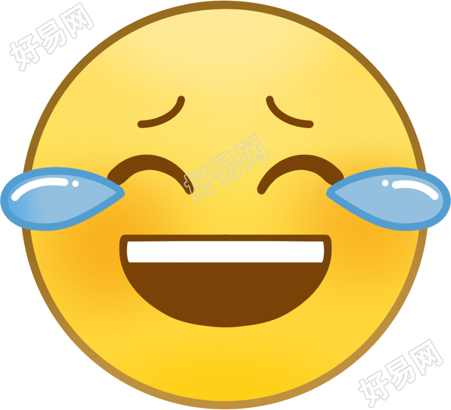 微信表情包笑哭表情图标PNG商用插画