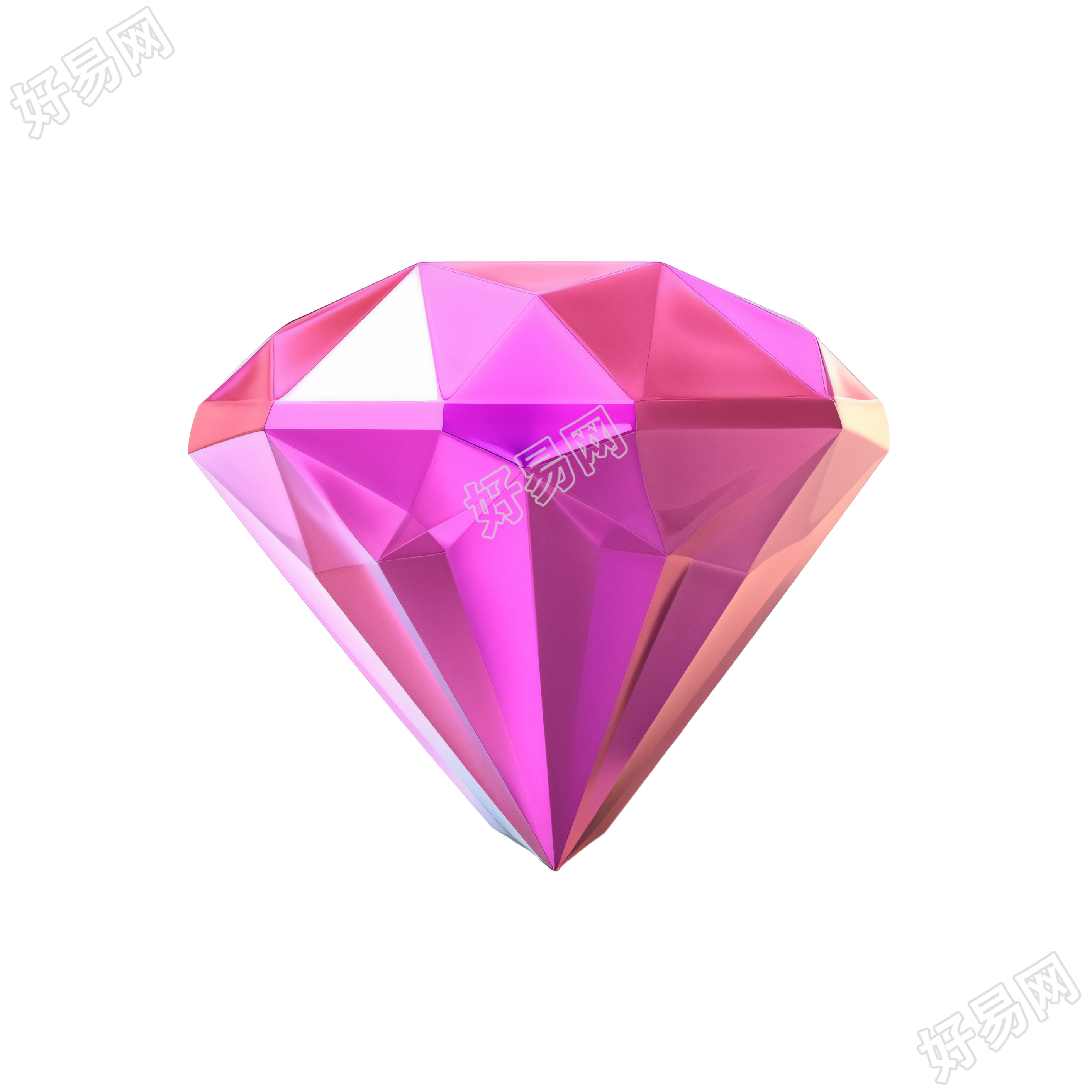 可爱简洁的钻石3D商用素材