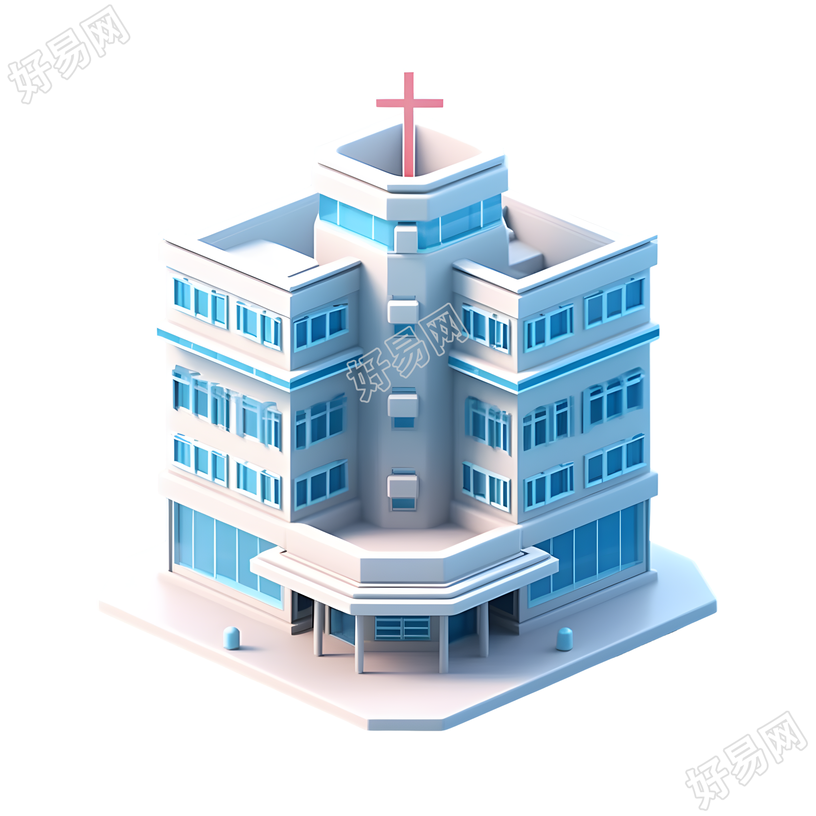 医疗图标设计医院插画
