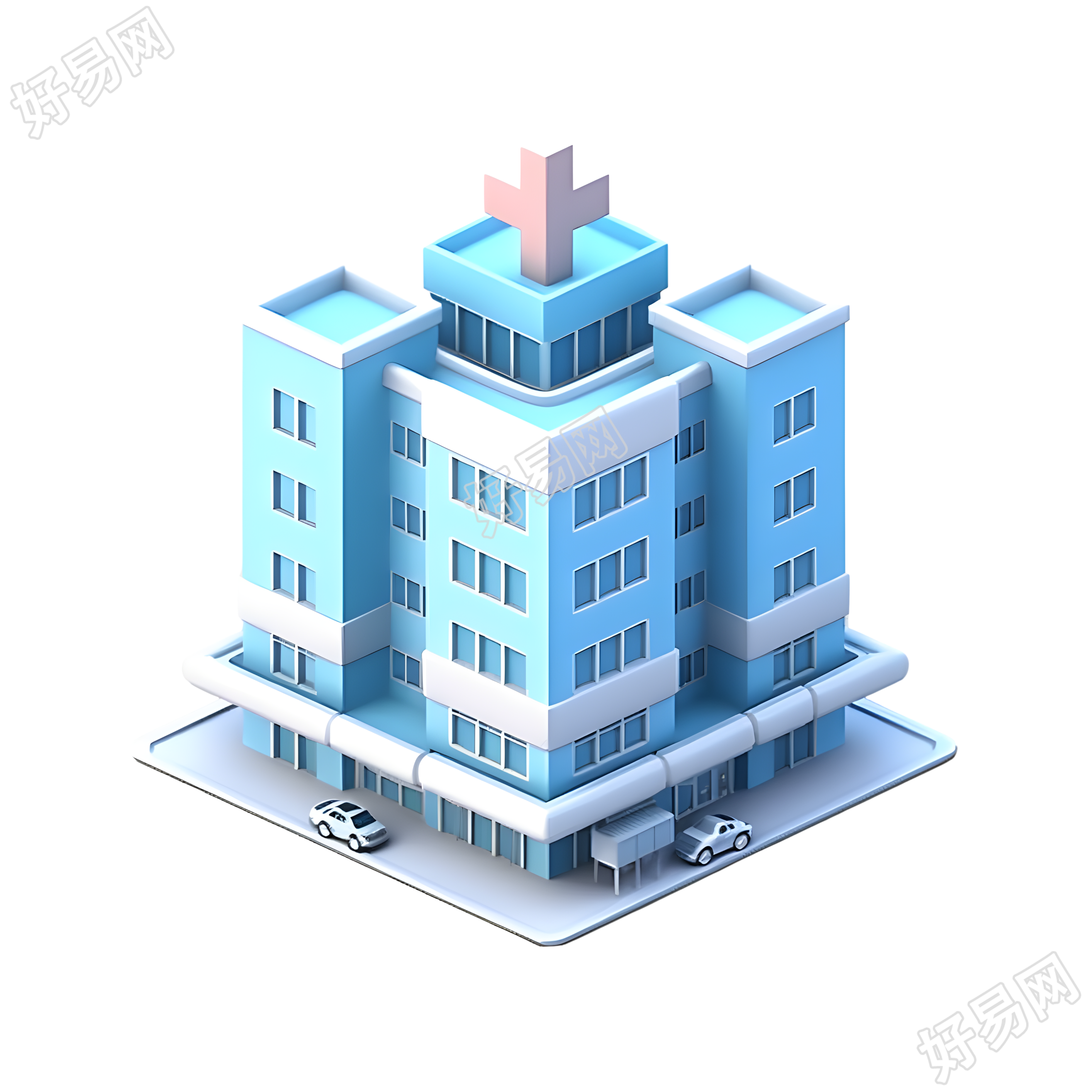 3D医院医疗图标素材