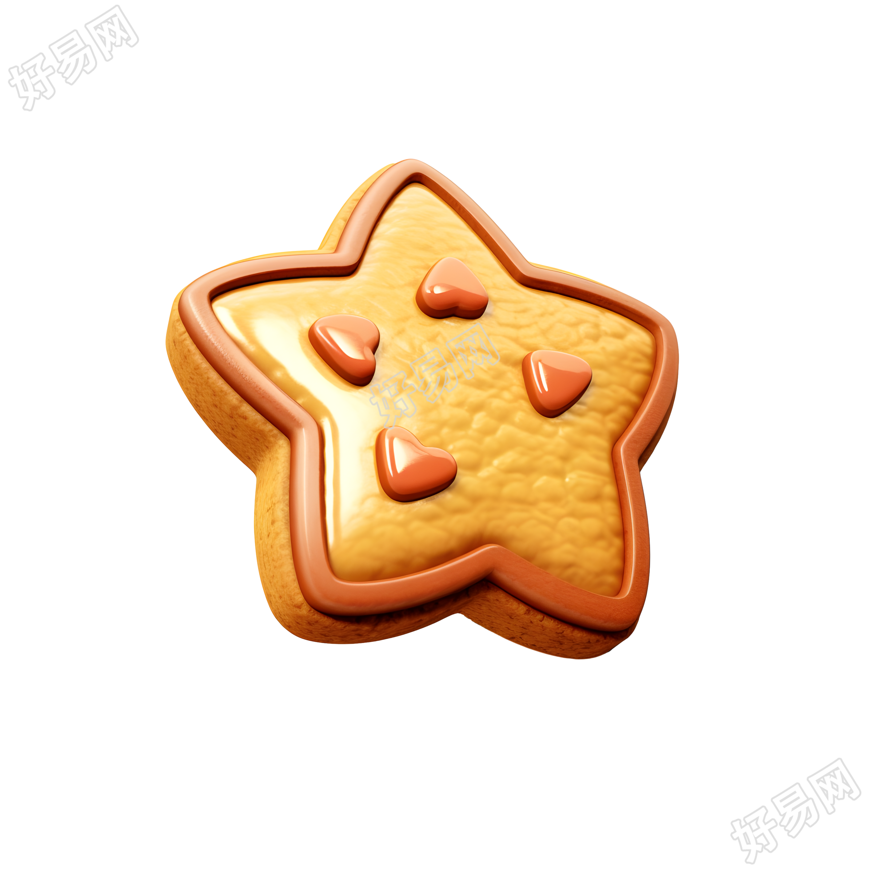 星星小饼干3D卡通素材
