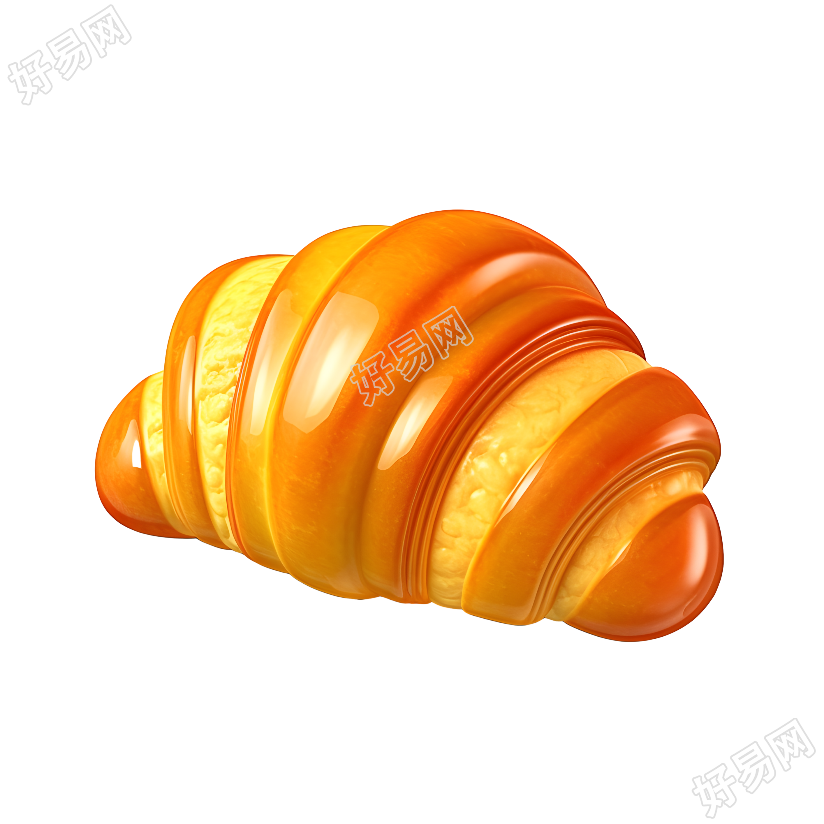 美味的牛角包3D素材