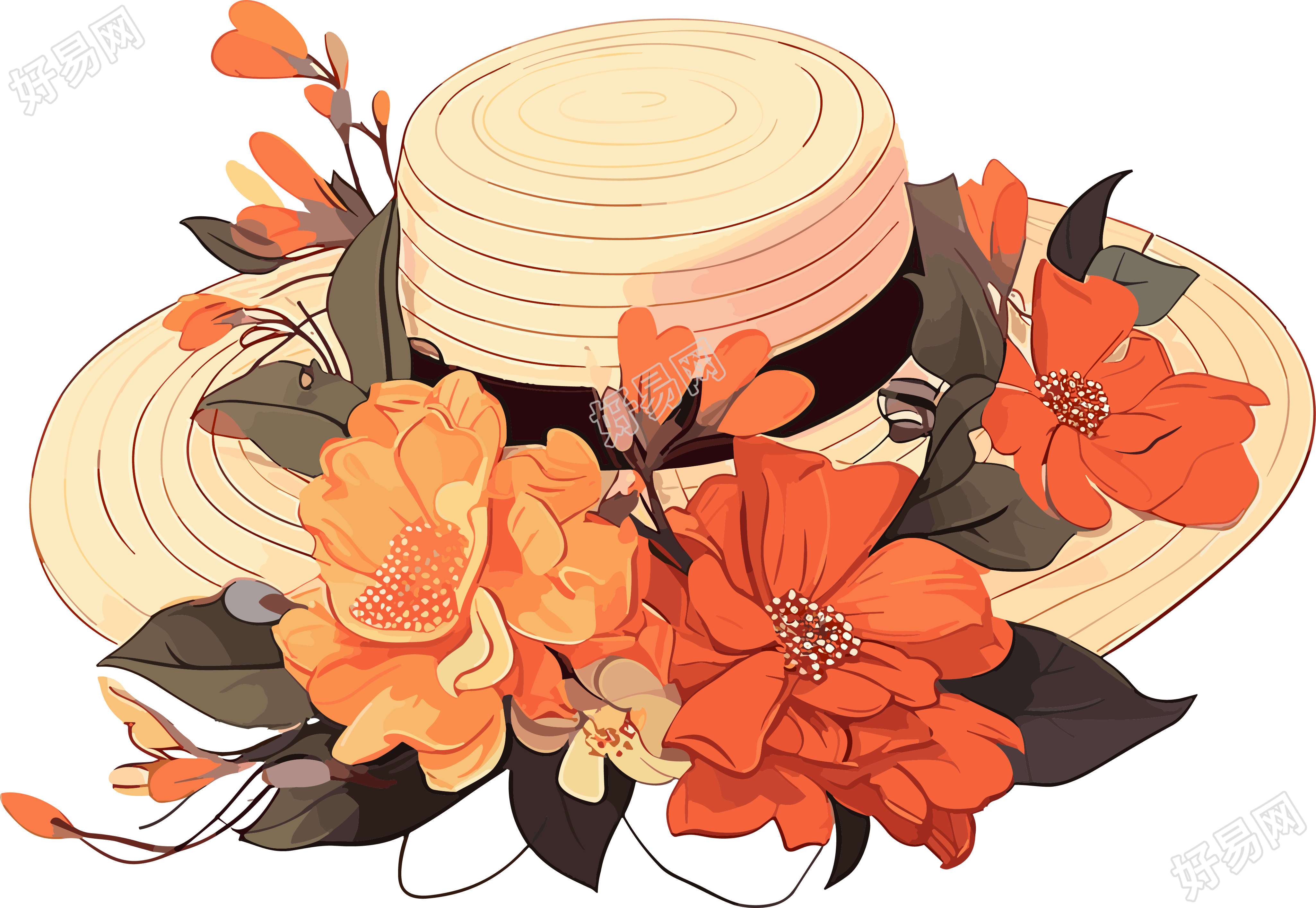 淡红浅米色帽子插图