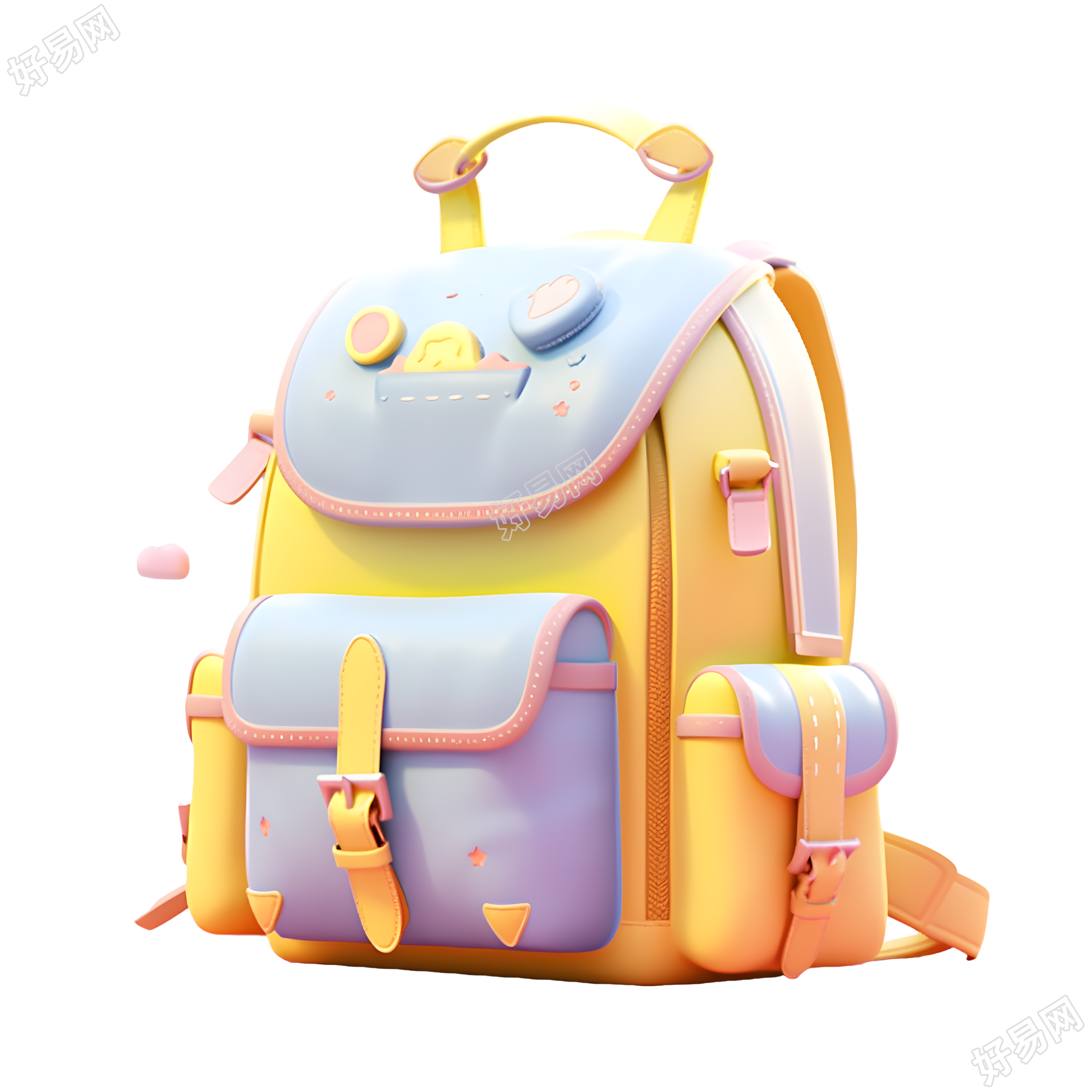 软萌三维背包模型素材