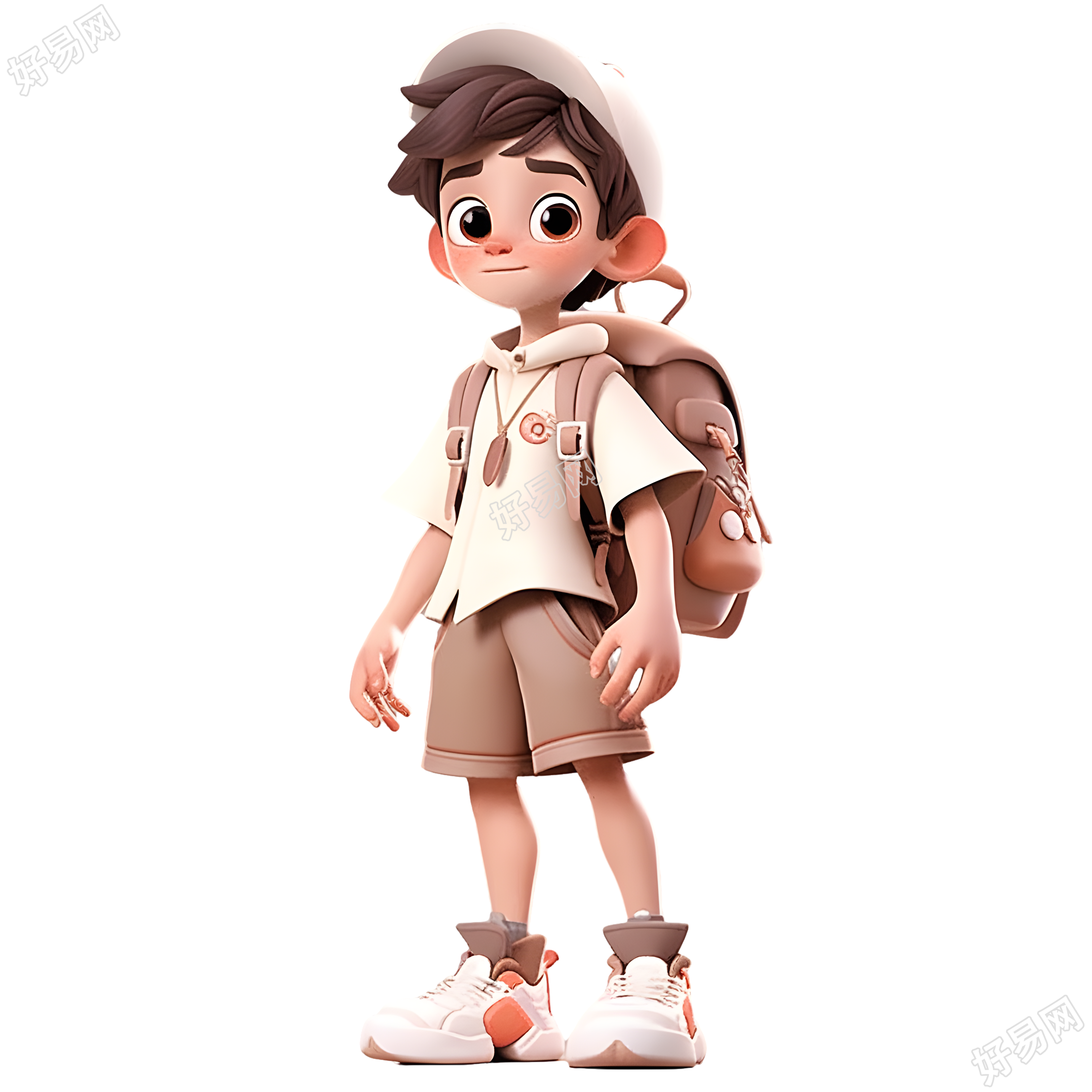 卡通背包儿童3D模型插图