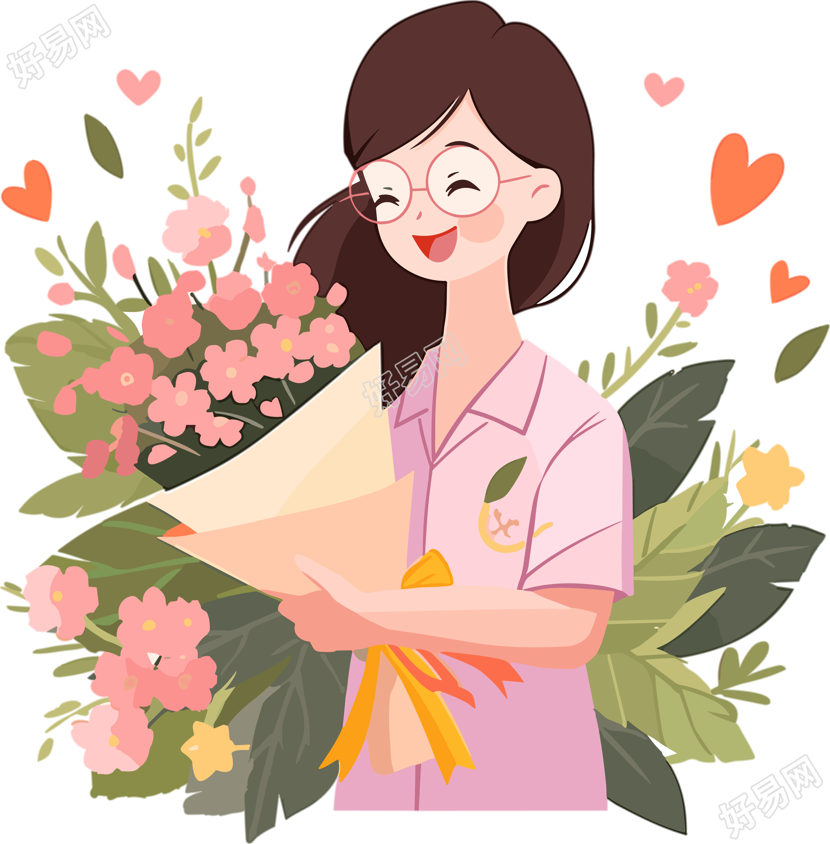 教师节手绘插画设计元素