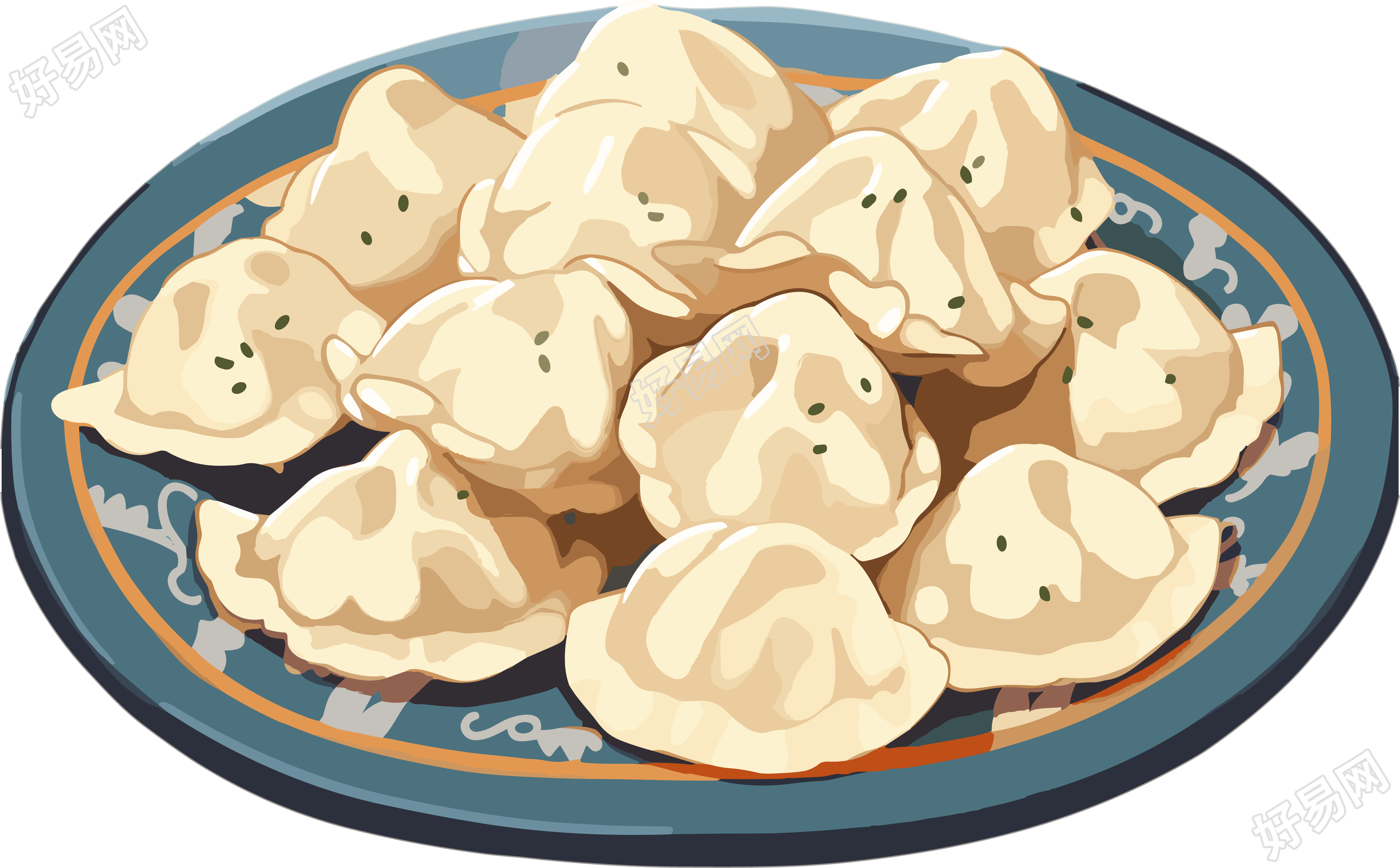 透明背景商业使用饺子PNG元素
