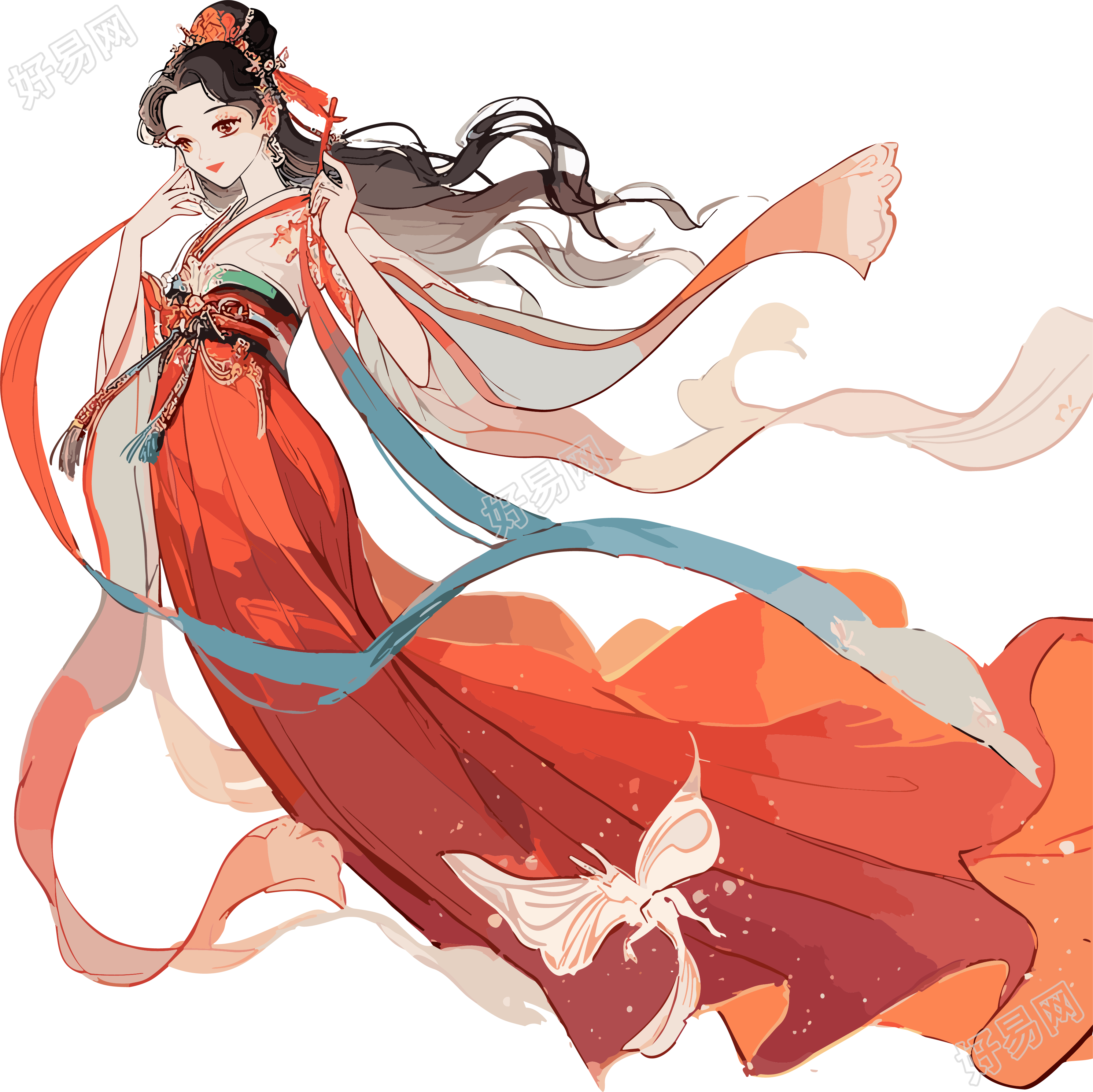 古风嫦娥仙子PNG素材