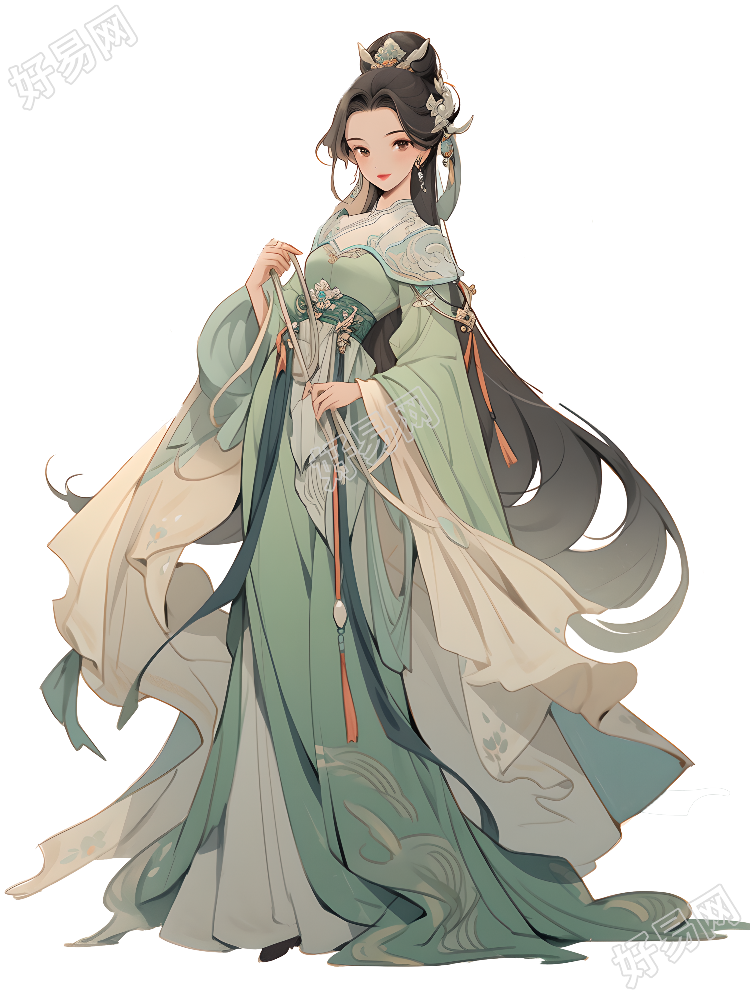 创意艺术设计敦煌女神动感插画