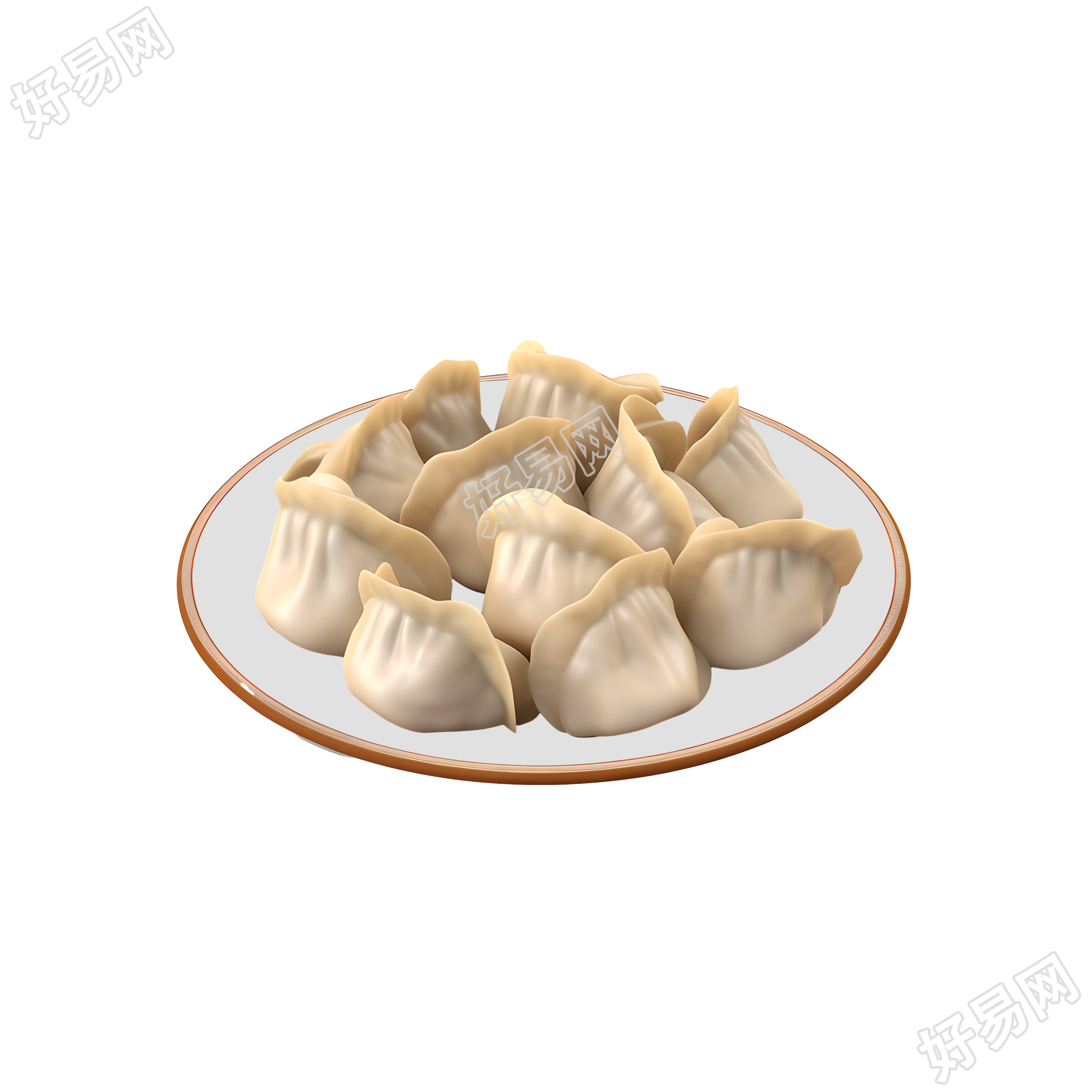 美味中式饺子商业设计插画