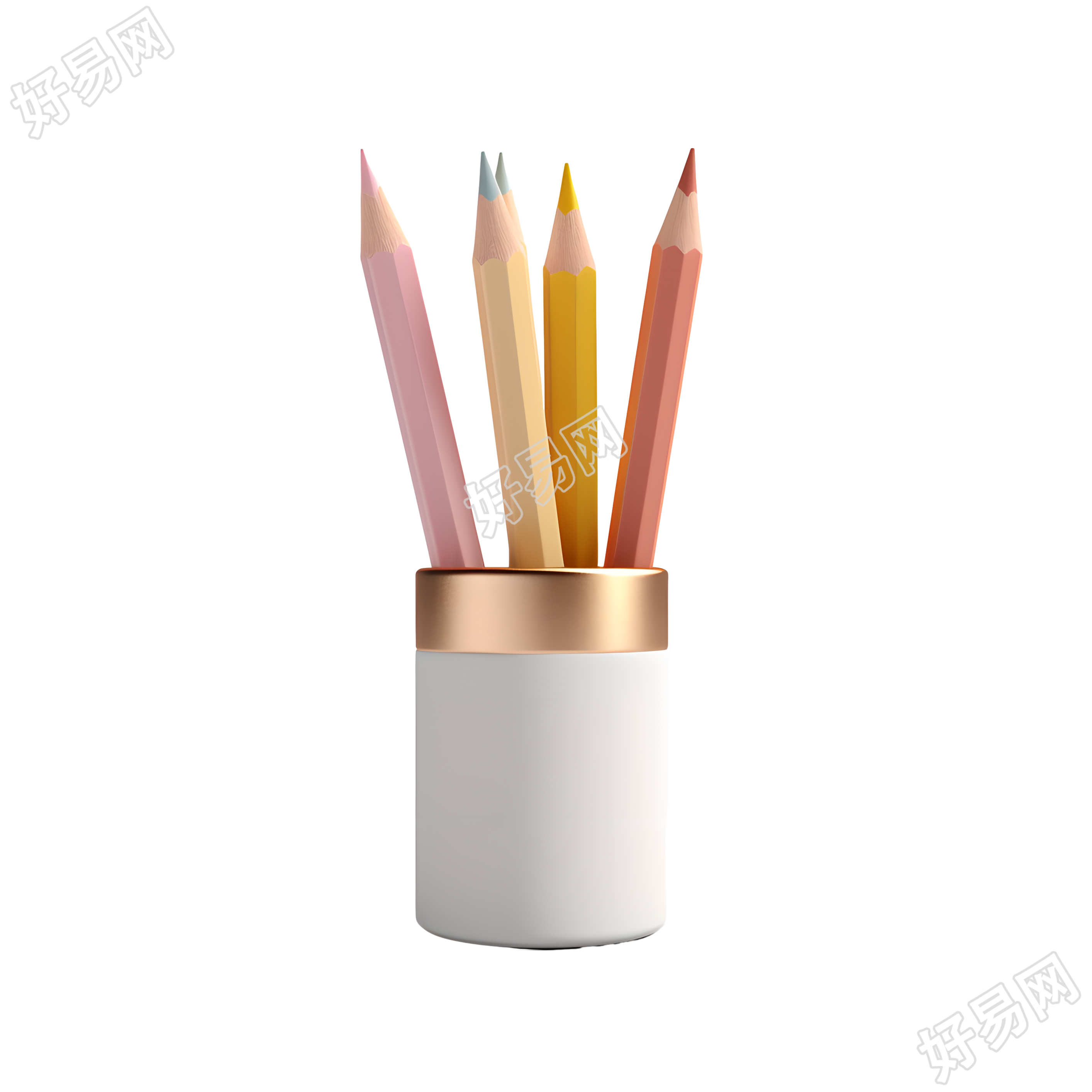 简约素描铅笔3D素材