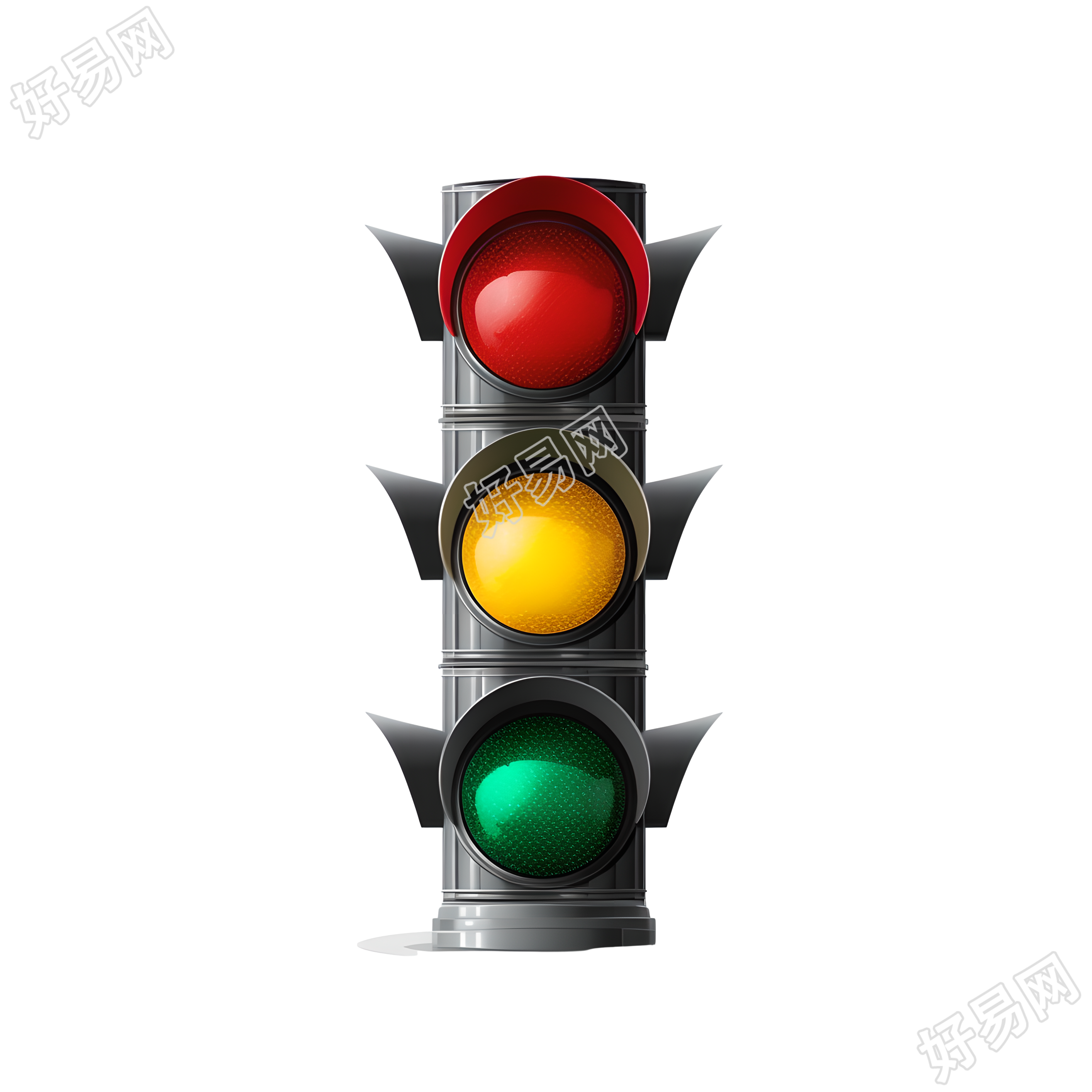 简洁红绿交通信号灯图标素材