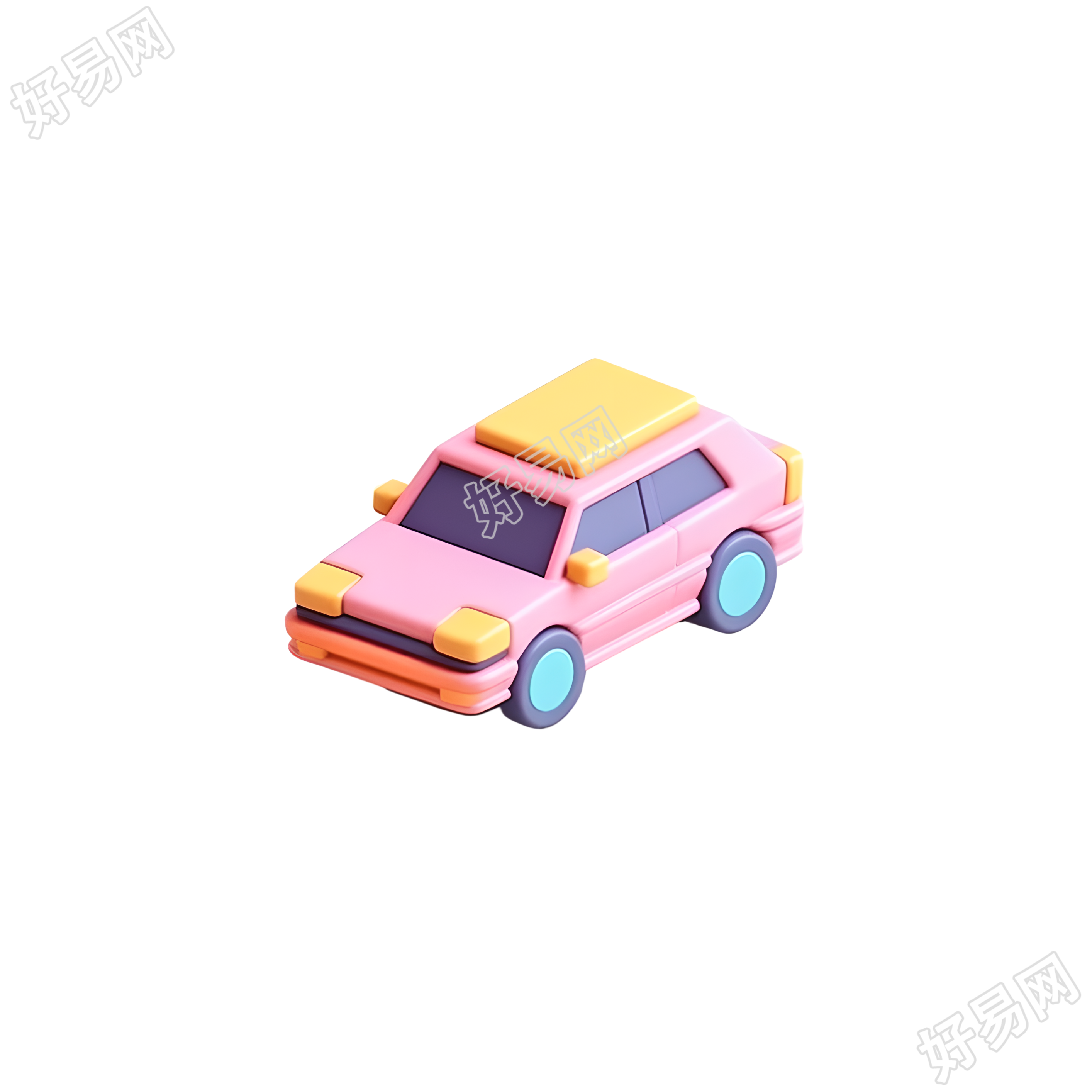 3D小汽车图标