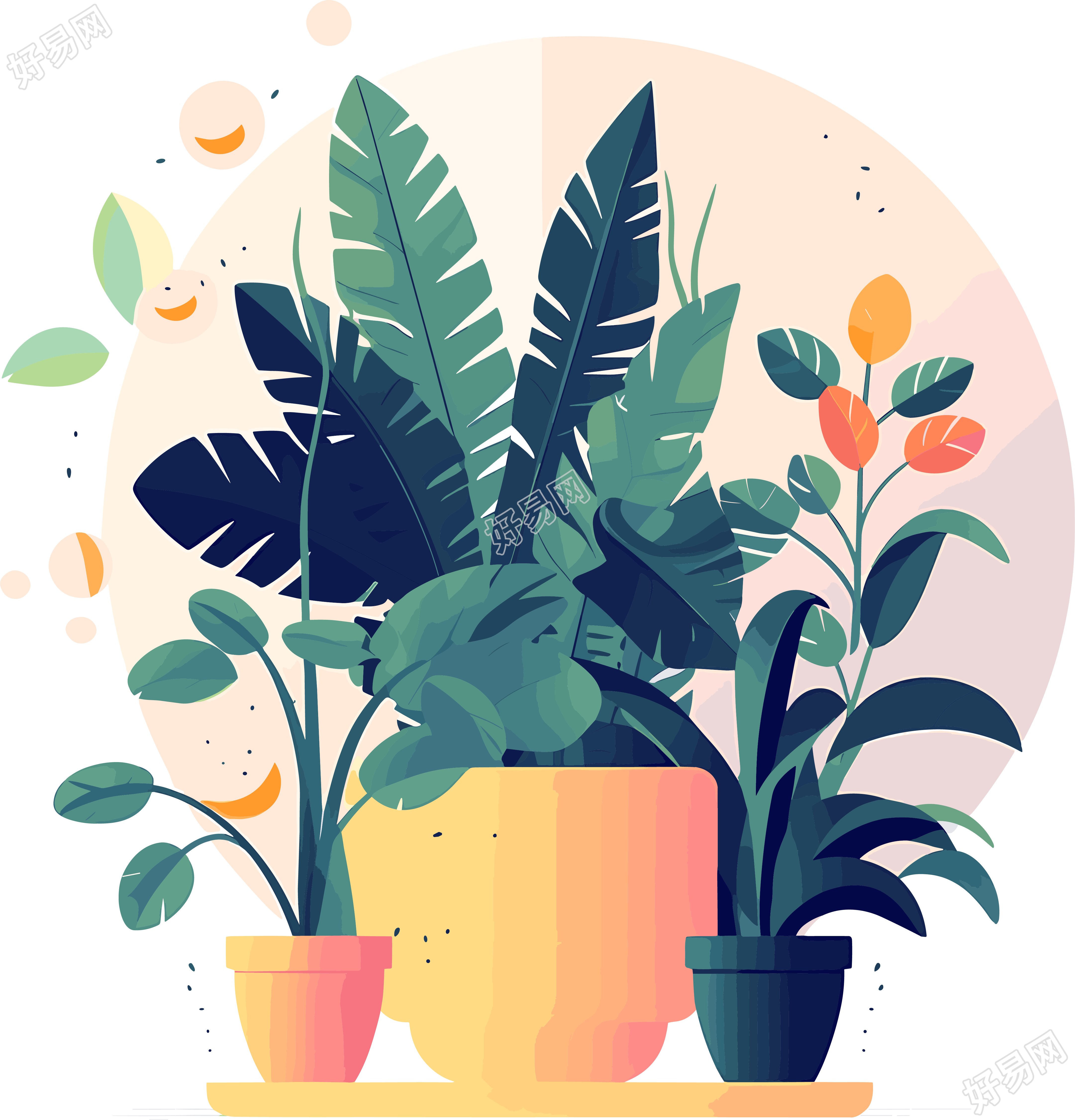植物平面插画设计素材