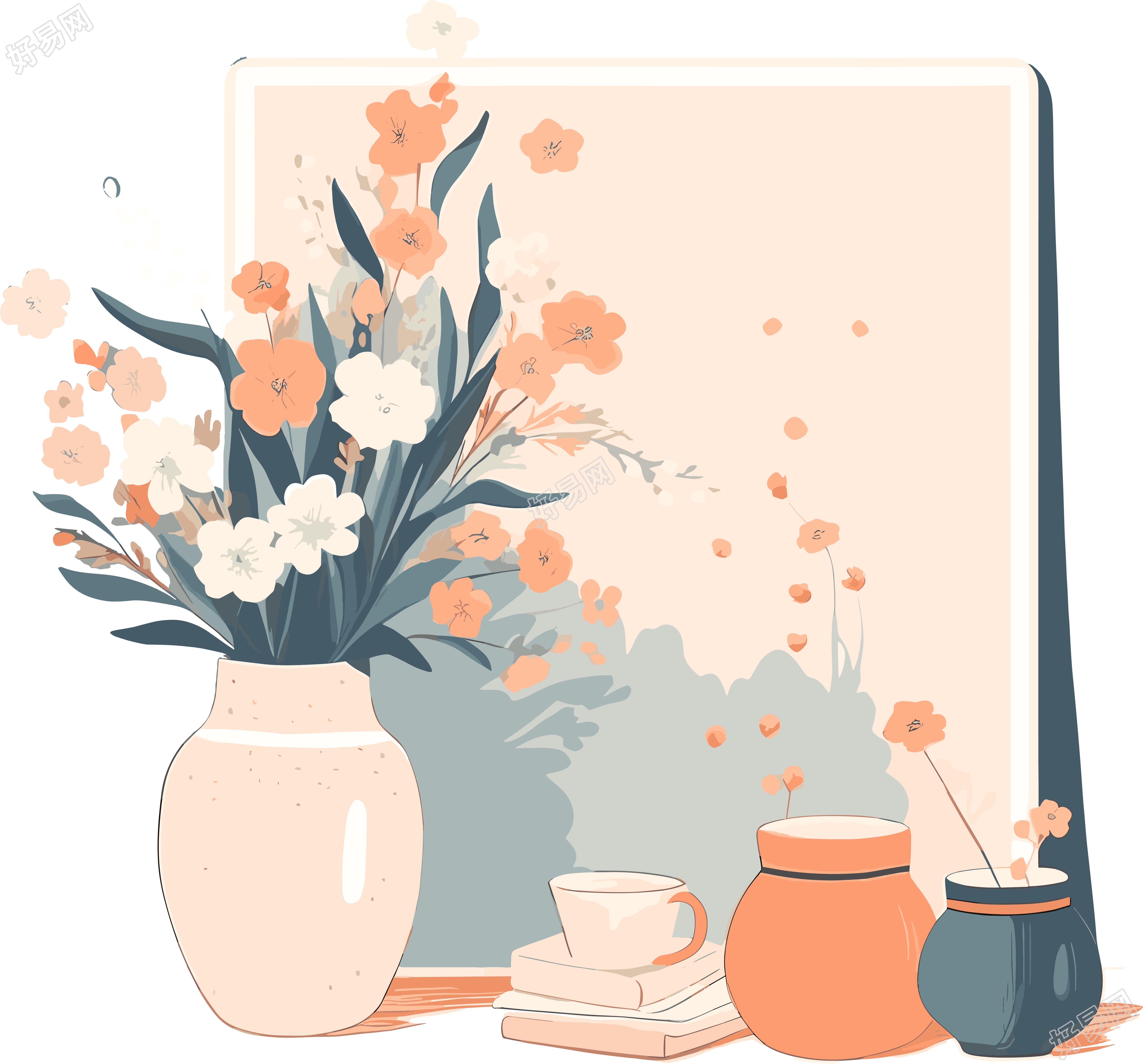 花卉素材图形设计插画