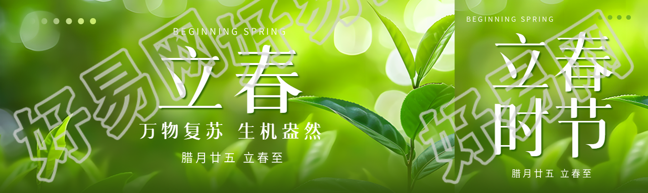 立春节气万物复苏公众号封面图