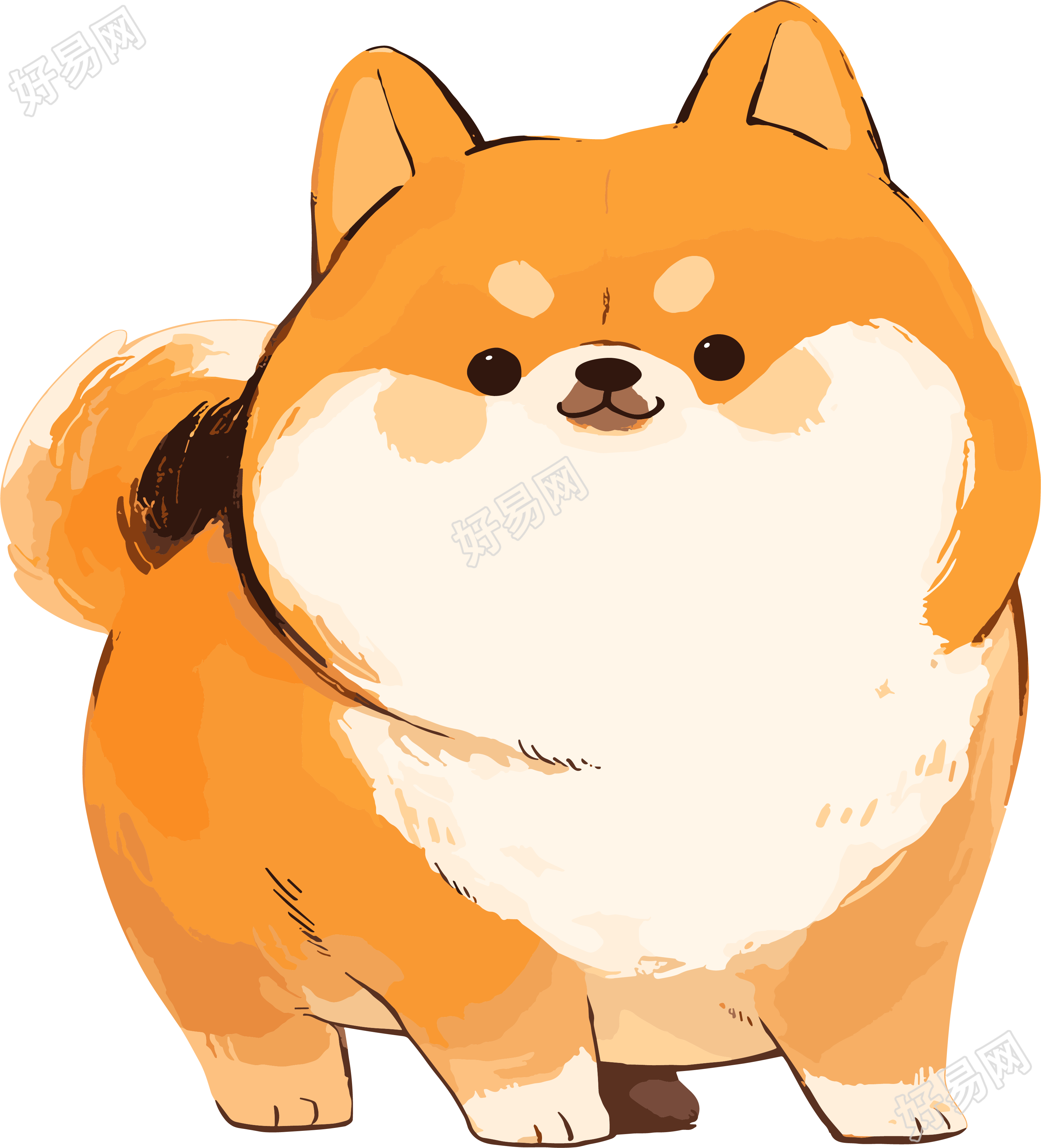 柴犬手账元素