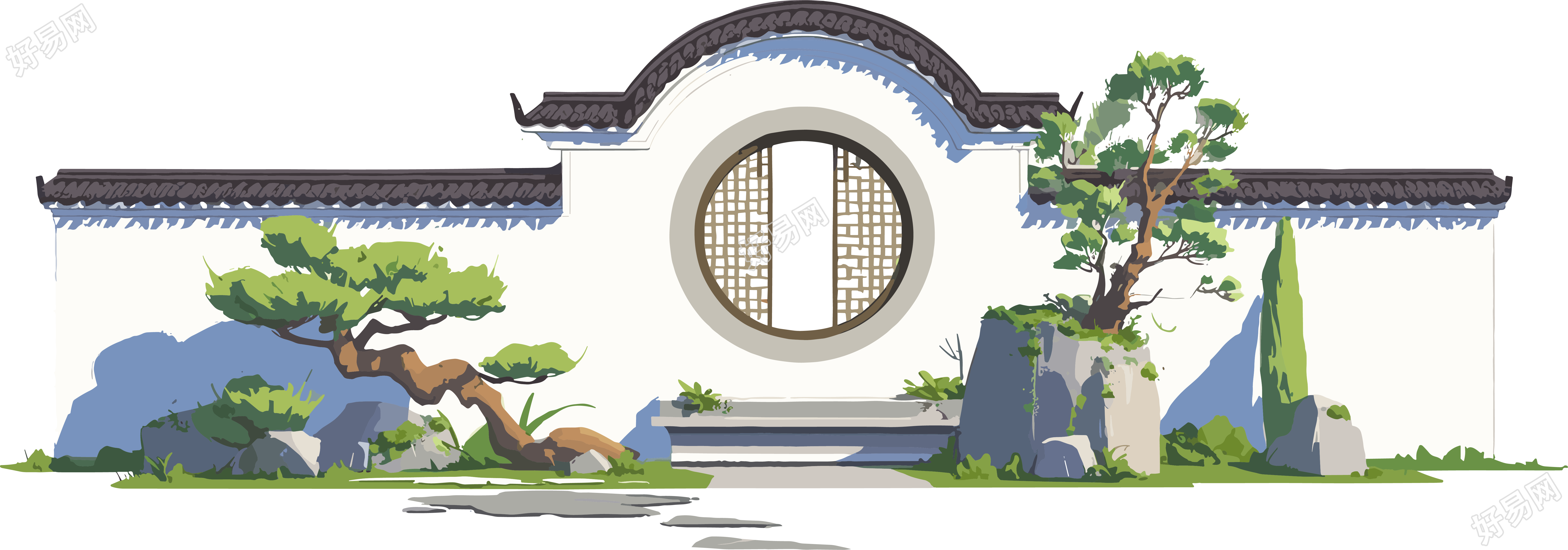 国风建筑高清创意素材