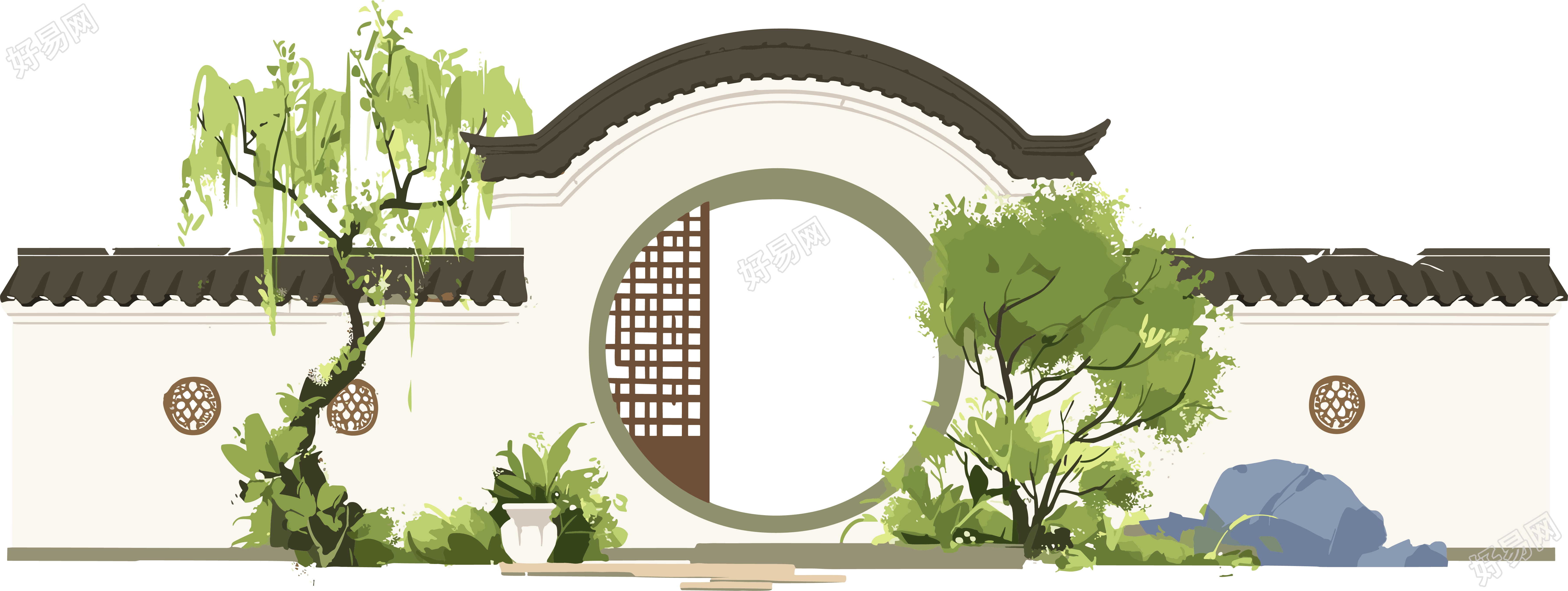 国风建筑PNG图形素材